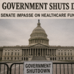 20251001_1118_Senate Healthcare Standoff_simple_compose_01k6f4zmg3e6ktatcbe26d2h1e