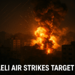 Israeli Air Strikes Target Gaza Amid US Warnings of Ceasefire Breaches 20251019_1634_Airstrike Over Gaza_simple_compose_01k7y263bwfttta2d3pxqvhwyg