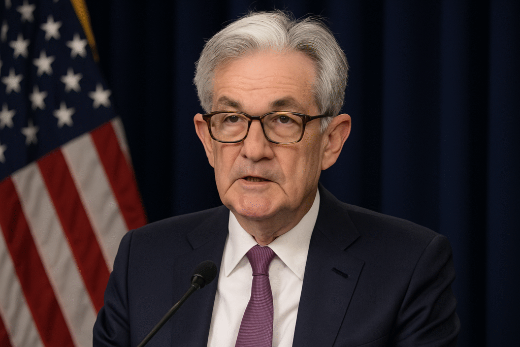Federal Reserve Chair Jerome Powell speaks at a press conference in Washington, as markets await rate cut and QT announcement