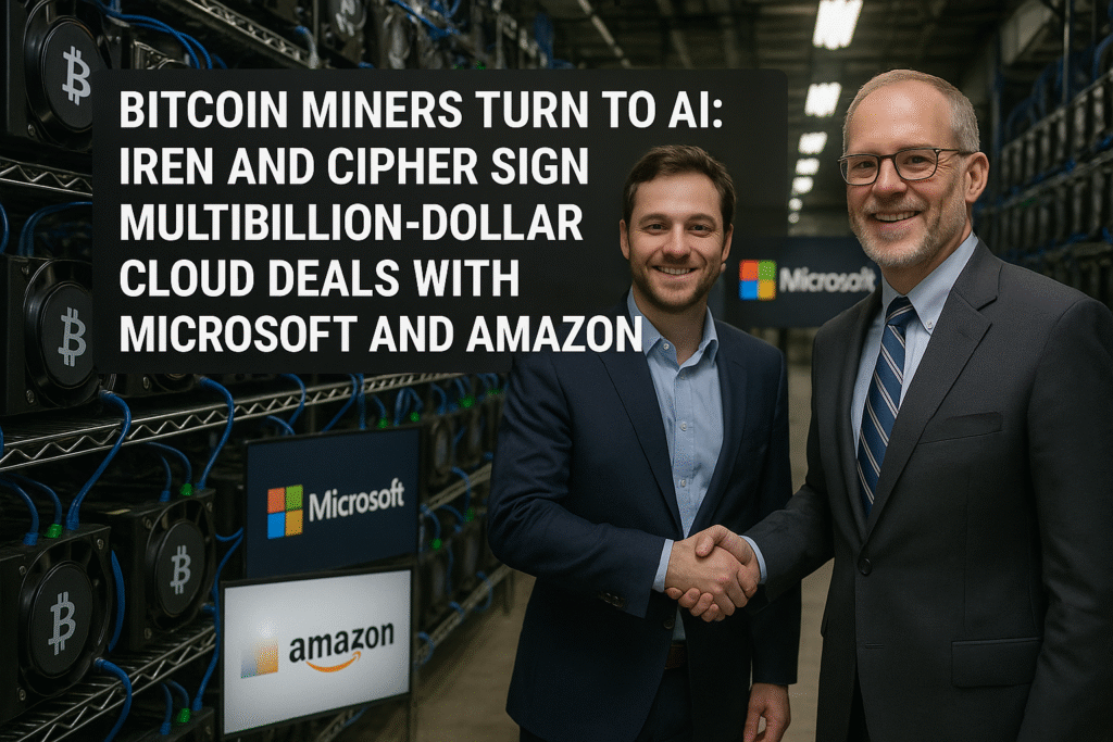 Bitcoin miners like Iren and Cipher are pivoting to AI infrastructure amid surging global demand for compute power.