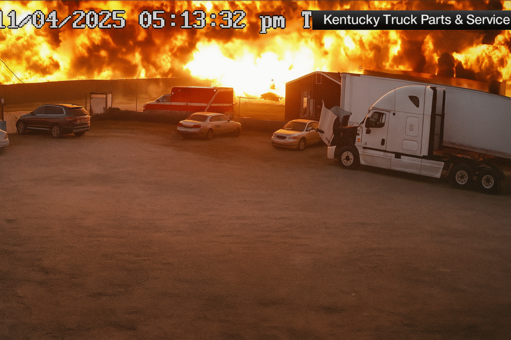 UPS cargo MD-11F plane debris scattered near Louisville Muhammad Ali International Airport.