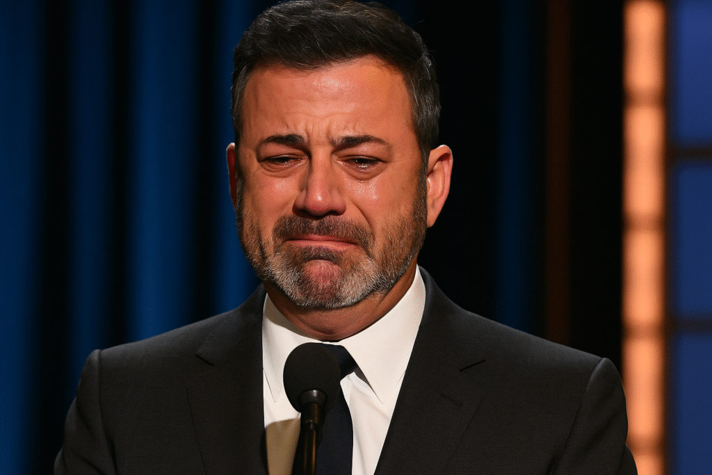 Jimmy Kimmel becomes emotional during his tribute to late bandleader Cleto Escobedo on Jimmy Kimmel