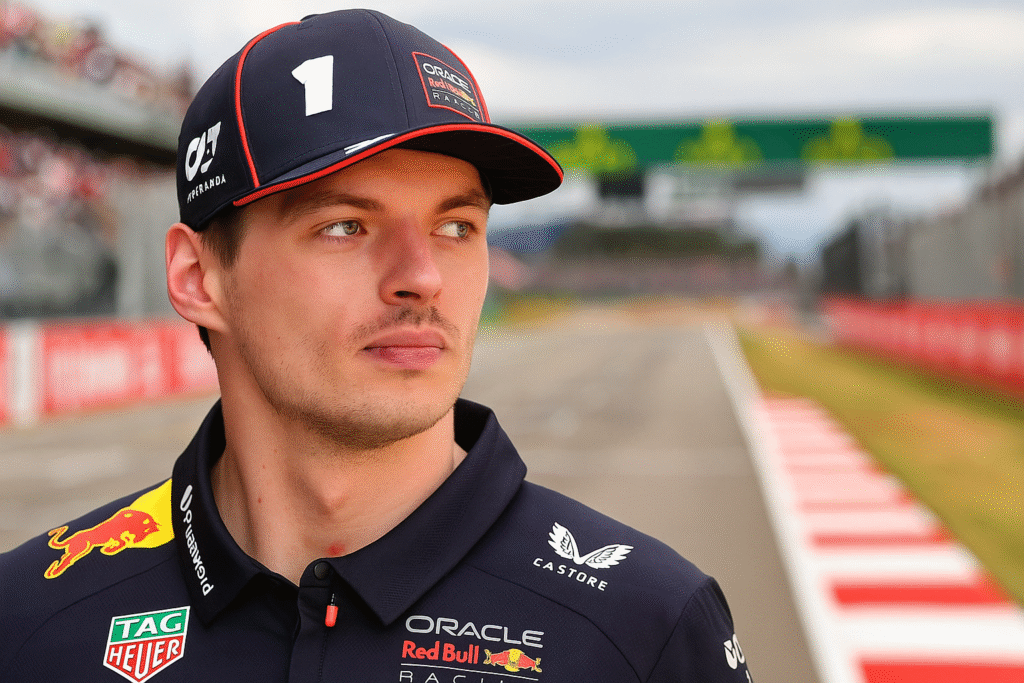 Max Verstappen on f1 track