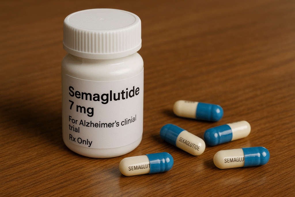 Semaglutide pills used in Alzheimer’s clinical trials.
