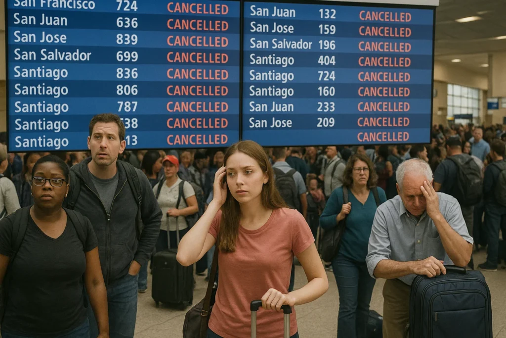 Government Shutdown Causes Massive Flight Cancellations Across U.S., Stranding Thousands of Travelers.