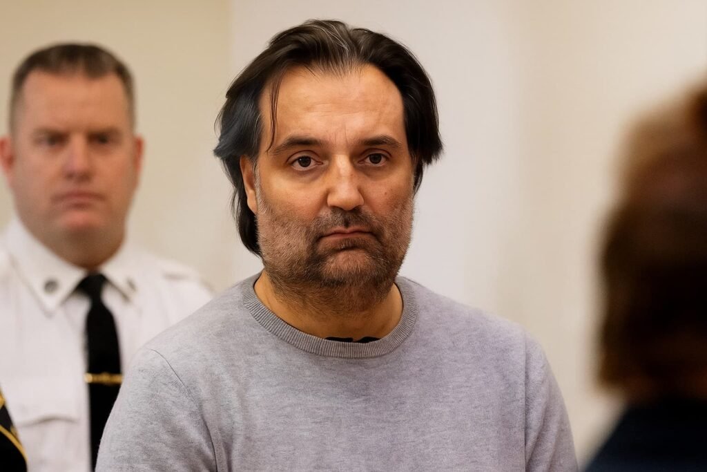 Brian Walshe seated in court as opening statements begin in his murder trial