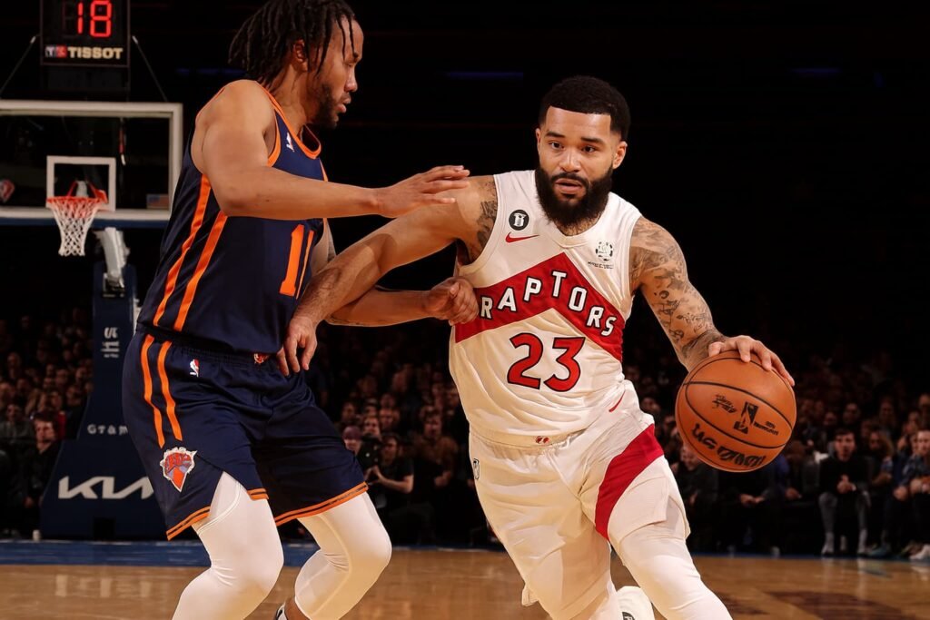 Brandon Ingram driving to the basket against Knicks defense in NBA Cup quarterfinal