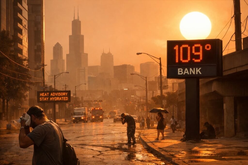 Heatwave affecting a U.S. city illustrating rising extreme weather risks