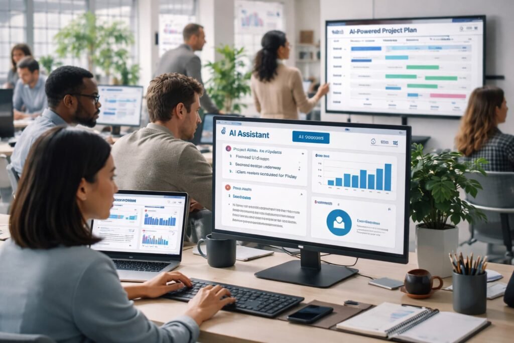 AI systems integrated into modern office workflows