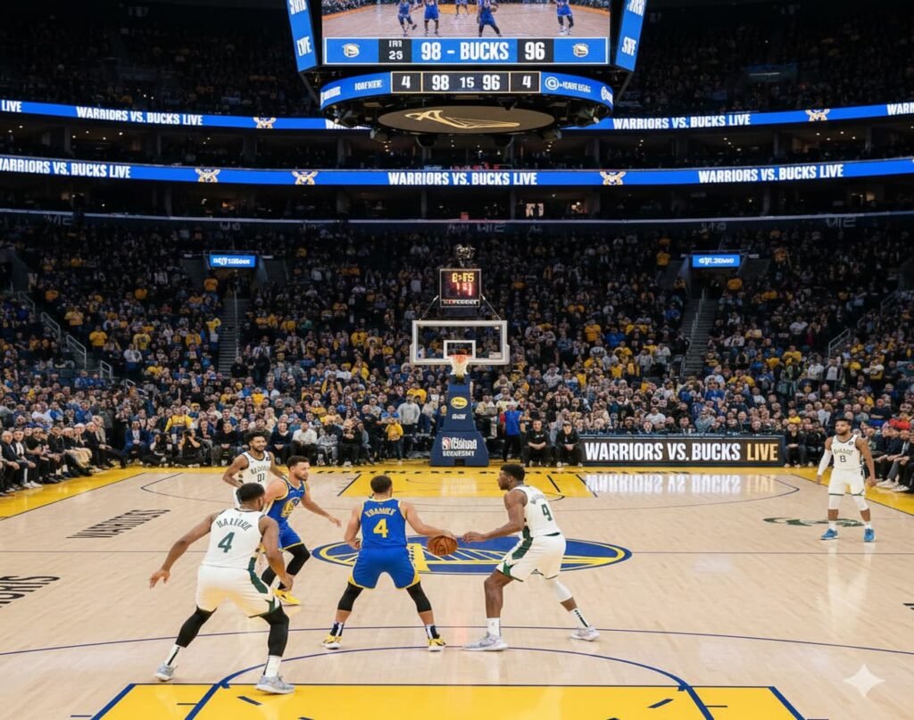 Warriors vs Bucks Live.
