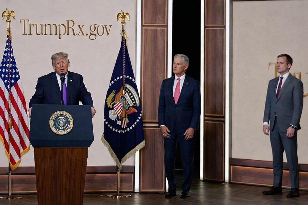 White House event announcing drug pricing initiative