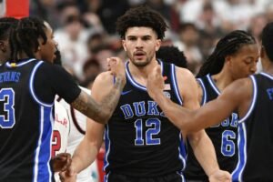 Duke Blue Devils basketball team celebrating
