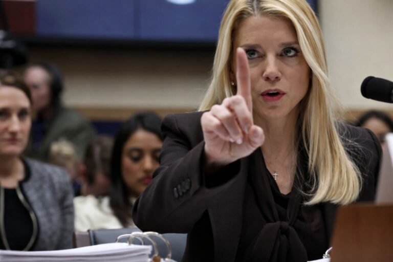 Attorney General Pam Bondi testifying at House Judiciary Committee hearing Washington DC