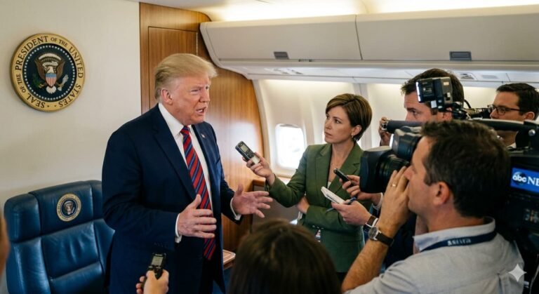 President Trump speaking to reporters aboard Air Force One on March 29 2026 saying Iran has agreed to most of America's 15 demands and sent an oil shipment to prove it is serious about ending the 30-day war