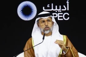 UAE Energy Minister announcing OPEC exit effective May 1 2026 after 55 years as third largest OPEC producer during Iran war