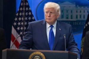 President Trump arriving at Supreme Court as first sitting president to attend oral arguments in birthright citizenship case Trump v Barbara April 1 2026