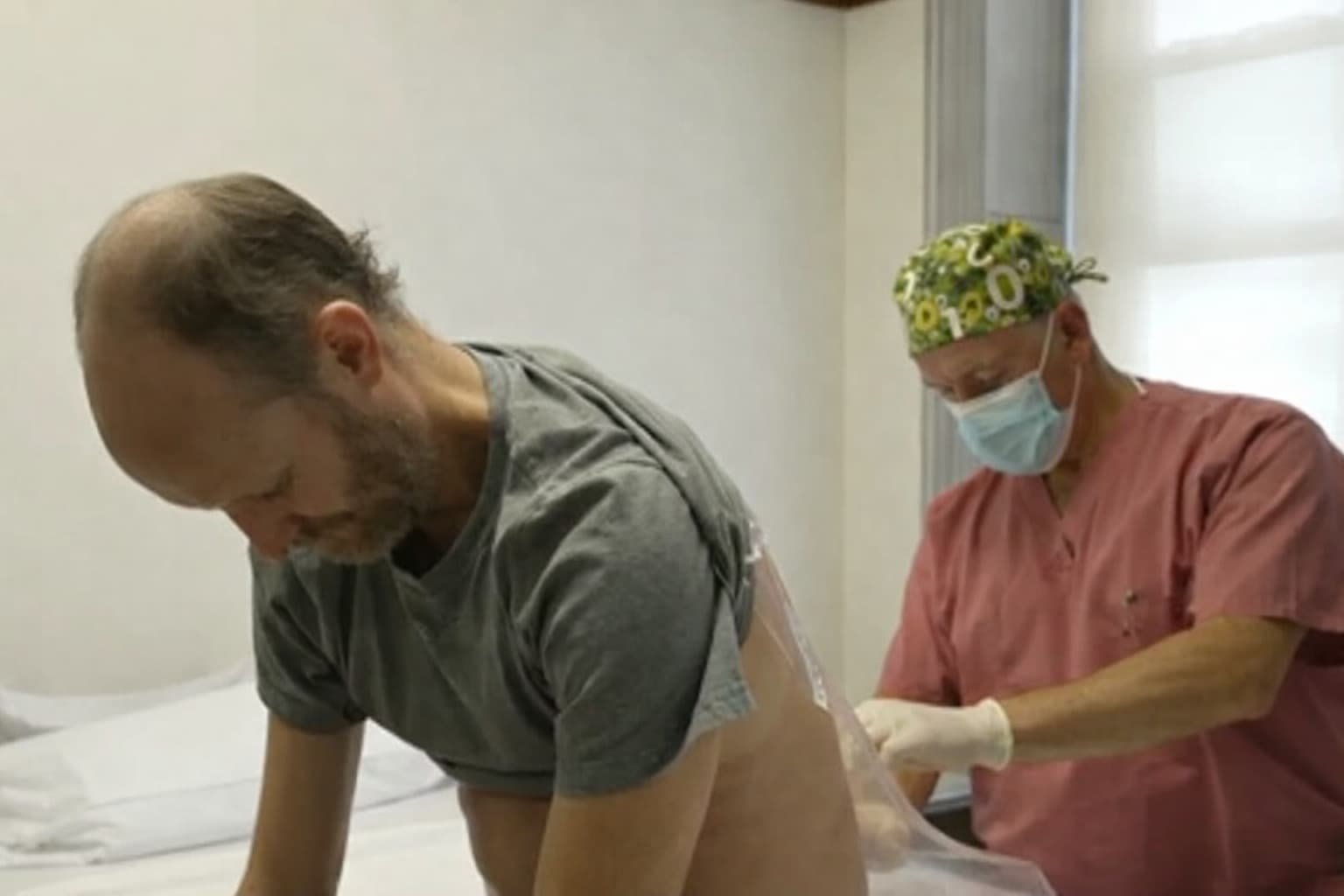 ALS patient Jeff Vierstra receiving spinal gene therapy treatment at Columbia University with no disease progression after three years in trial