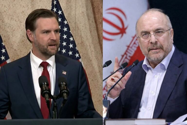 Vice President JD Vance speaking at press conference after failed US Iran talks in Islamabad Pakistan April 12 2026