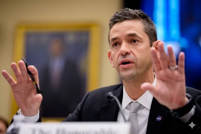 NASA Administrator Jared Isaacman testifying before House Science Committee as Republican and Democrat lawmakers condemn proposed 5.6 billion dollar budget cuts April 22 2026