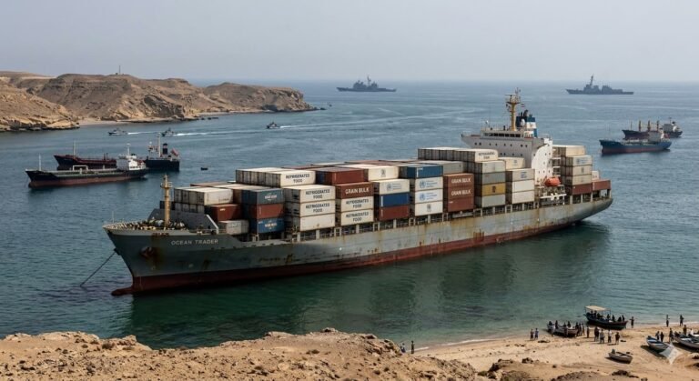 Cargo ship stranded near Strait of Hormuz amid US Iran war disrupting global food and fertilizer supply chains