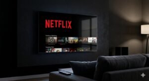 Netflix logo on screen