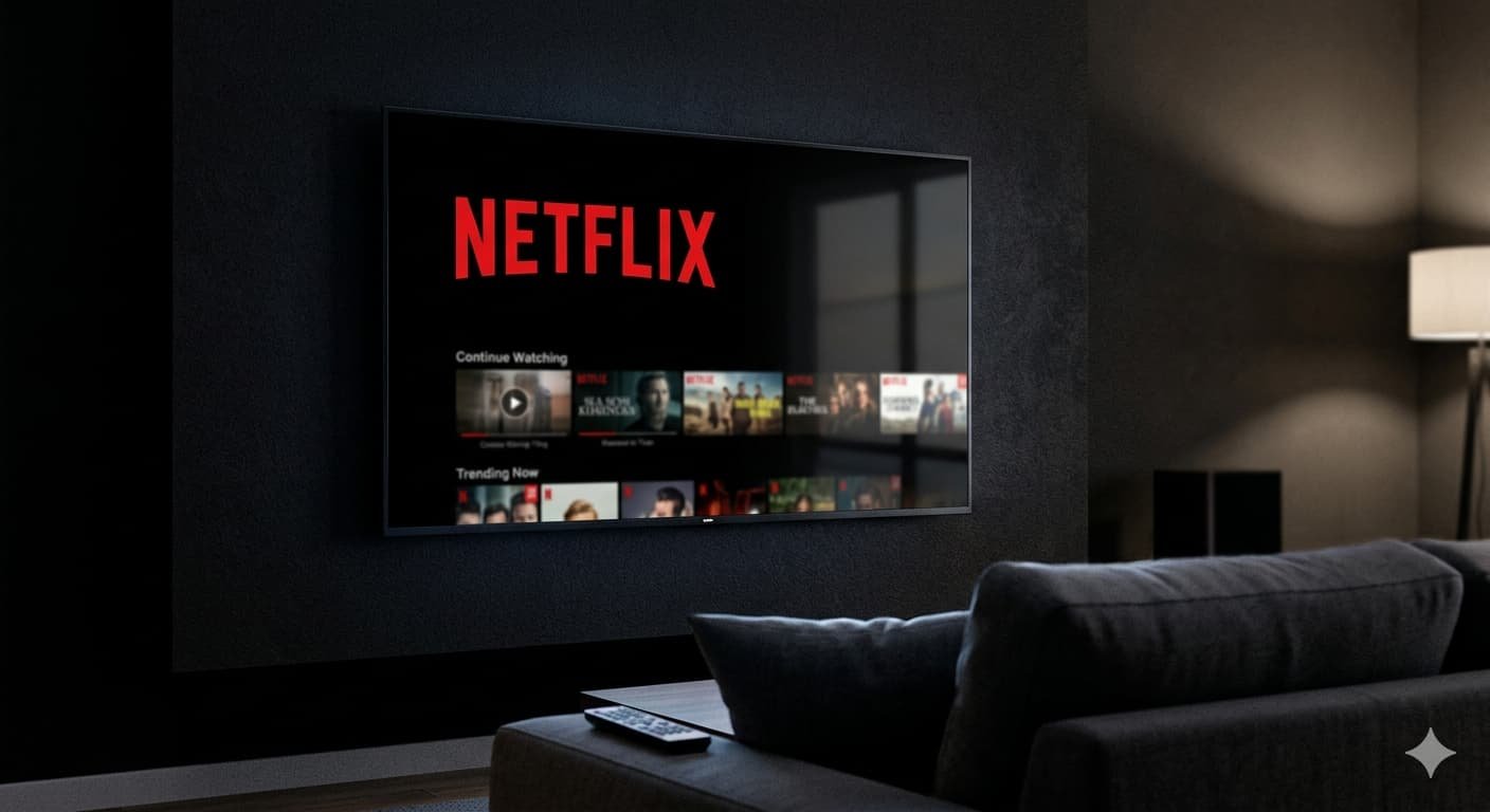 Netflix logo on screen
