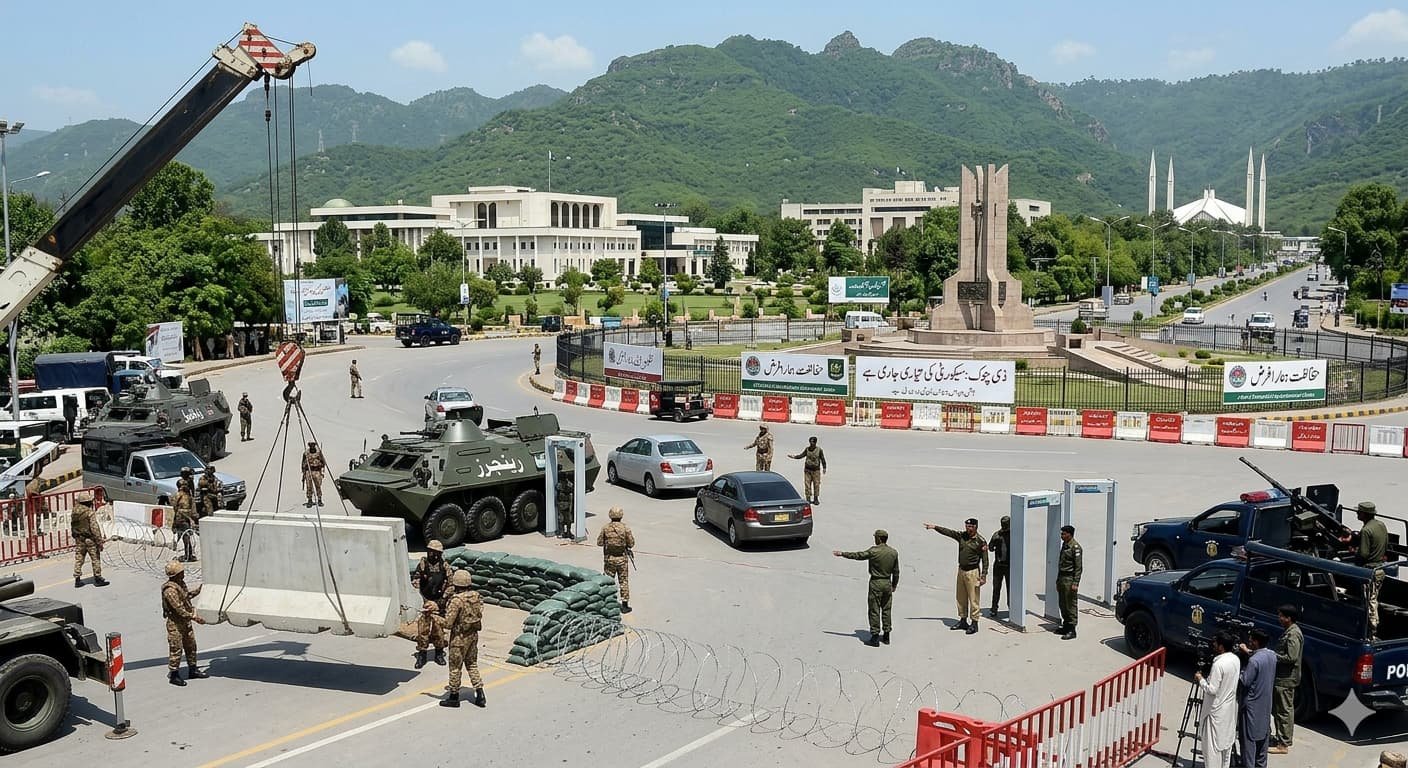 Islamabad Pakistan security forces preparing city center for US Iran peace talks signing ceremony April 21 2026