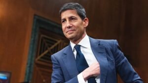 Kevin Warsh at Senate Banking Committee hearing as incoming Federal Reserve Chair prepares to take over May 15 inheriting stronger than expected jobs market and declining oil prices