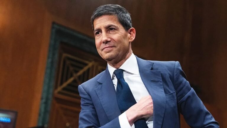 Kevin Warsh at Senate Banking Committee hearing as incoming Federal Reserve Chair prepares to take over May 15 inheriting stronger than expected jobs market and declining oil prices