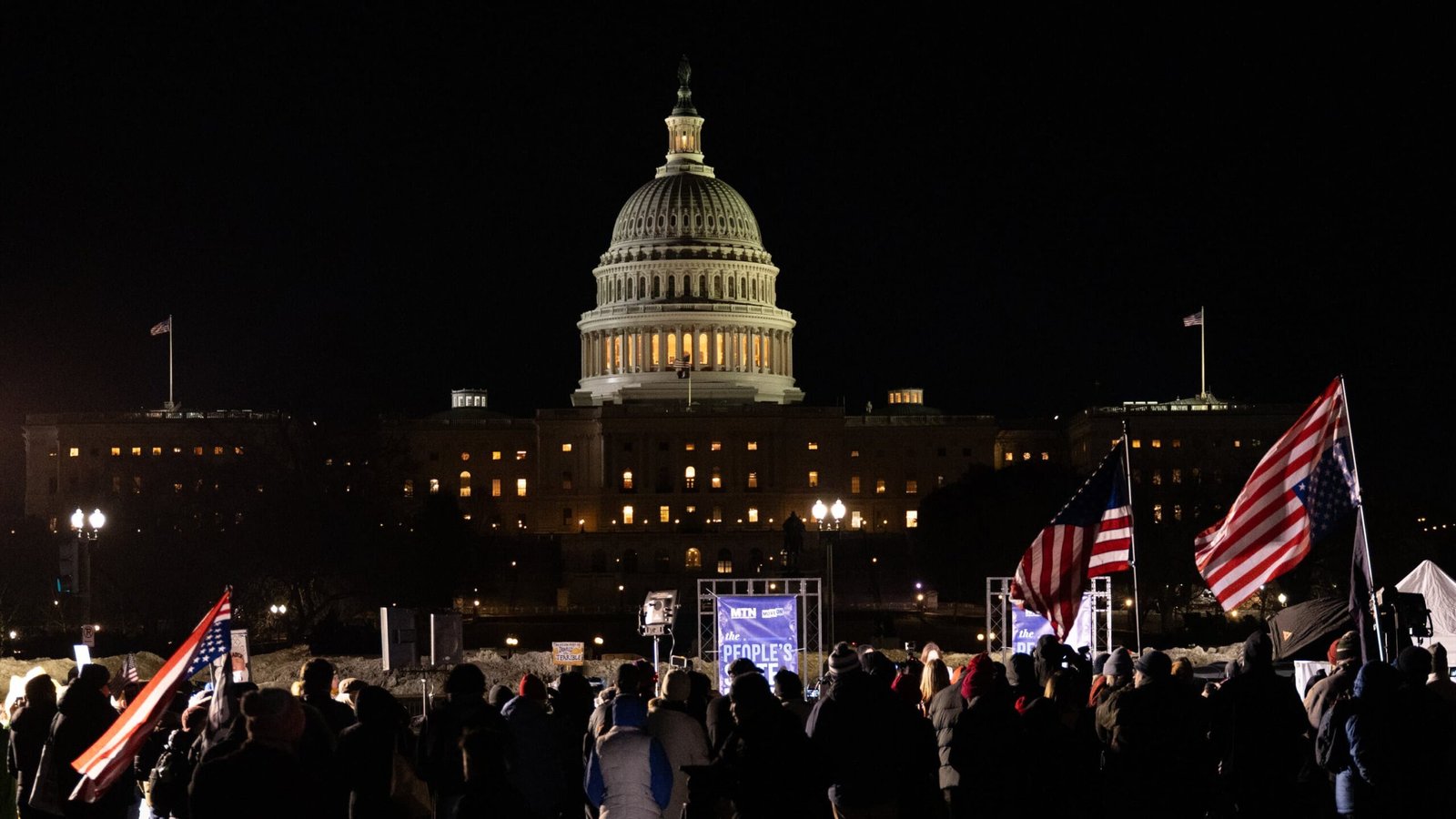 US Capitol building at dusk as Democrats emerge as odds-on favorites to retake the House majority in November 2026 midterm elections with Trump approval at 39 percent