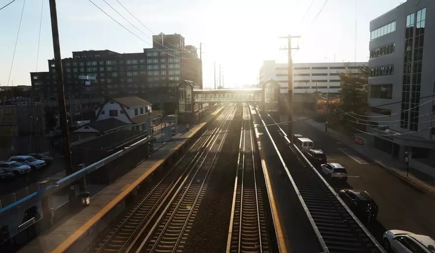 Empty Long Island Rail Road platforms at Penn Station New York during three-day LIRR worker strike May 16-19 2026