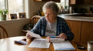 Medicare beneficiary reviewing GLP-1 prescription coverage documents showing $50 monthly copay cap for Ozempic and Wegovy under BALANCE Model effective January 2026