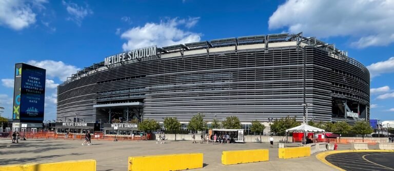 MetLife Stadium in East Rutherford New Jersey designated as the venue for the 2026 FIFA World Cup Final on July 19 as ticket resale prices exceed $10,000 for premium seats