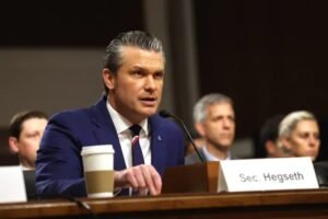Defense Secretary Pete Hegseth testifying before Senate Armed Services Committee claiming ceasefire pauses War Powers Resolution 60 day deadline for Iran war April 30 2026