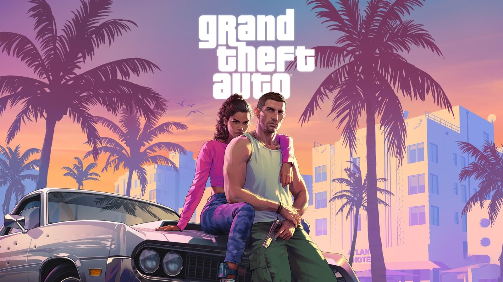 Grand Theft Auto 6 official promotional artwork showing Vice City skyline with release date November 19 2026