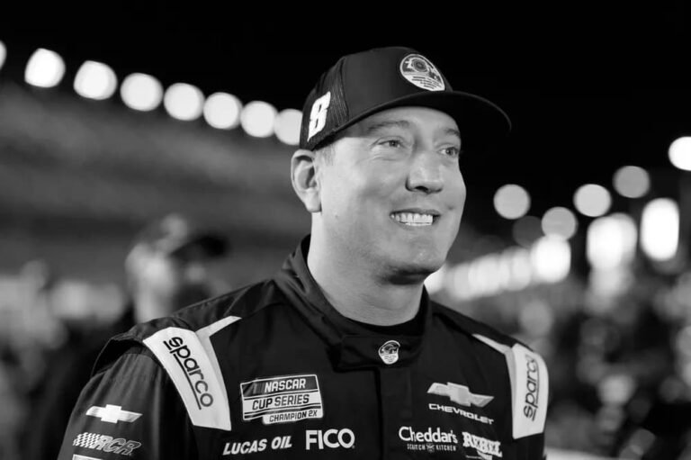 Kyle Busch in his No. 8 Richard Childress Racing Chevrolet at Charlotte Motor