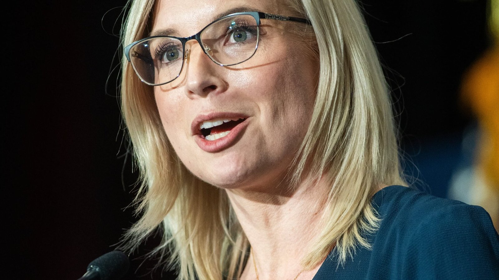 Ashley Hinson celebrating Iowa Republican Senate primary victory in Cedar Rapids on June 2 2026 after defeating Jim Carlin to win nomination to replace retiring Senator Joni Ernst
