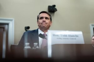 Acting Attorney General Todd Blanche testifying before House Appropriations subcommittee telling Congress the Anti-Weaponization Fund is dead saying "we are not moving forward with the fund, period" June 3 2026
