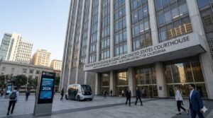 Federal courthouse in Northern District of California representing June 8 2026 ruling striking down Trump administration's $100,000 H-1B visa fee as unlawful tax without Congressional authority