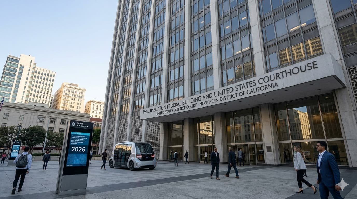 Federal courthouse in Northern District of California representing June 8 2026 ruling striking down Trump administration's $100,000 H-1B visa fee as unlawful tax without Congressional authority